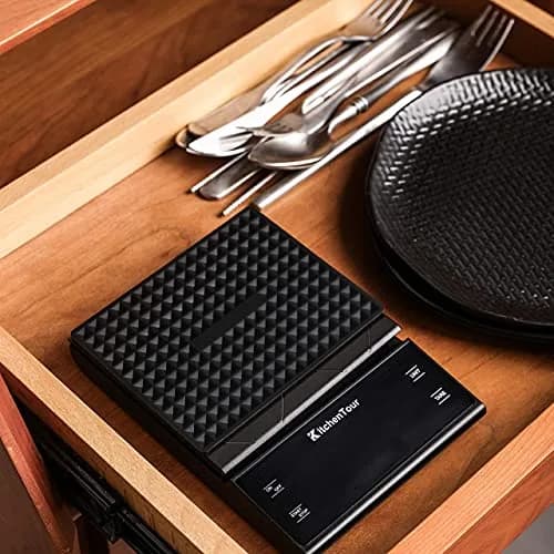 K KitchenTour EK6012 Digital Kitchen Scale with Timer 3kg (6.6lb) | Precision Weighing for Coffee & Food thumbnail 5