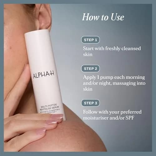Alpha-H Multi-Peptide Face Serum 30ml | Firms & Plumps Fine Lines, Lightweight & Cruelty-Free thumbnail 6