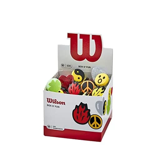 WILSON Box O Fun Vibration Dampeners 100 Count | Assorted Shapes for Tennis Racquets thumbnail 1