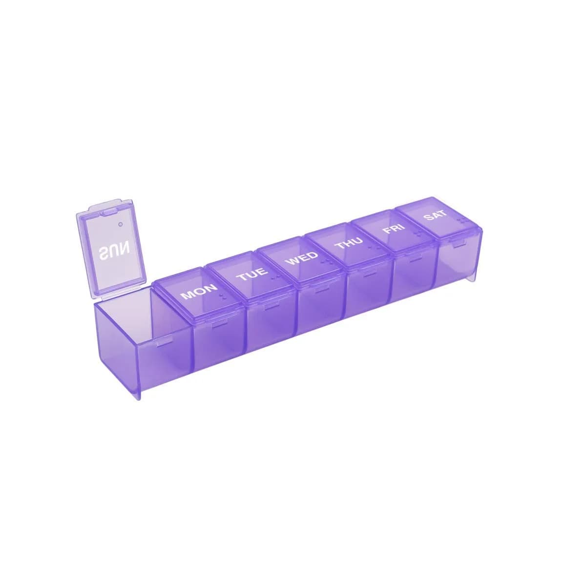 EZY DOSE Weekly Large Pill Organizer Planner 7-Day | Arthritis Foundation Endorsed — Purple