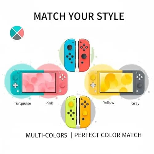 Ferkurn Joystick Controller Replacement Thumb Grip Caps for Nintendo Switch OLED & Lite, 8-Piece Grey Set | Enhanced Gaming Grip thumbnail 5