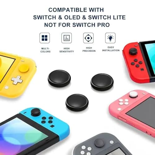 Ferkurn Pink Joystick Controller Thumb Grip Caps for Nintendo Switch OLED & Lite | 8-Piece Repair Kit thumbnail 6