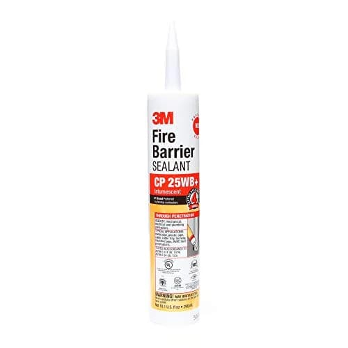 3M Fire Barrier Sealant CP 25WB+ Red Cartridge 10.1 fl oz (286 g) | Intumescent Firestop Sealant for Through-Penetrations thumbnail 1