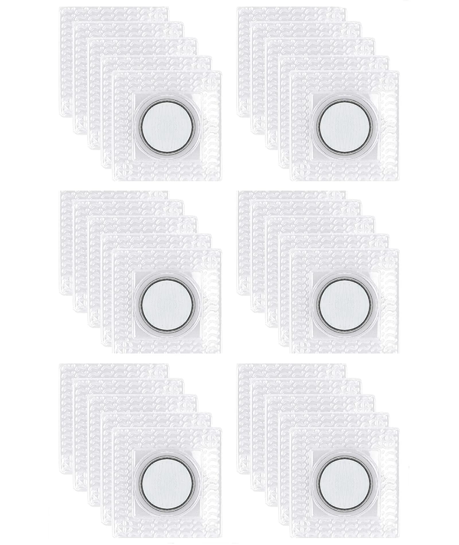 XILEWHZF Hidden Sew Magnetic Snaps 1.18 Inch (3cm) | 30 Pairs Invisible Purse Closure Fasteners | Strong PVC Magnet for DIY Craft Sewing - main product image