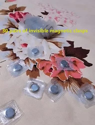XILEWHZF Hidden Sew Magnetic Snaps 1.18 Inch (3cm) | 30 Pairs Invisible Purse Closure Fasteners | Strong PVC Magnet for DIY Craft Sewing thumbnail 6