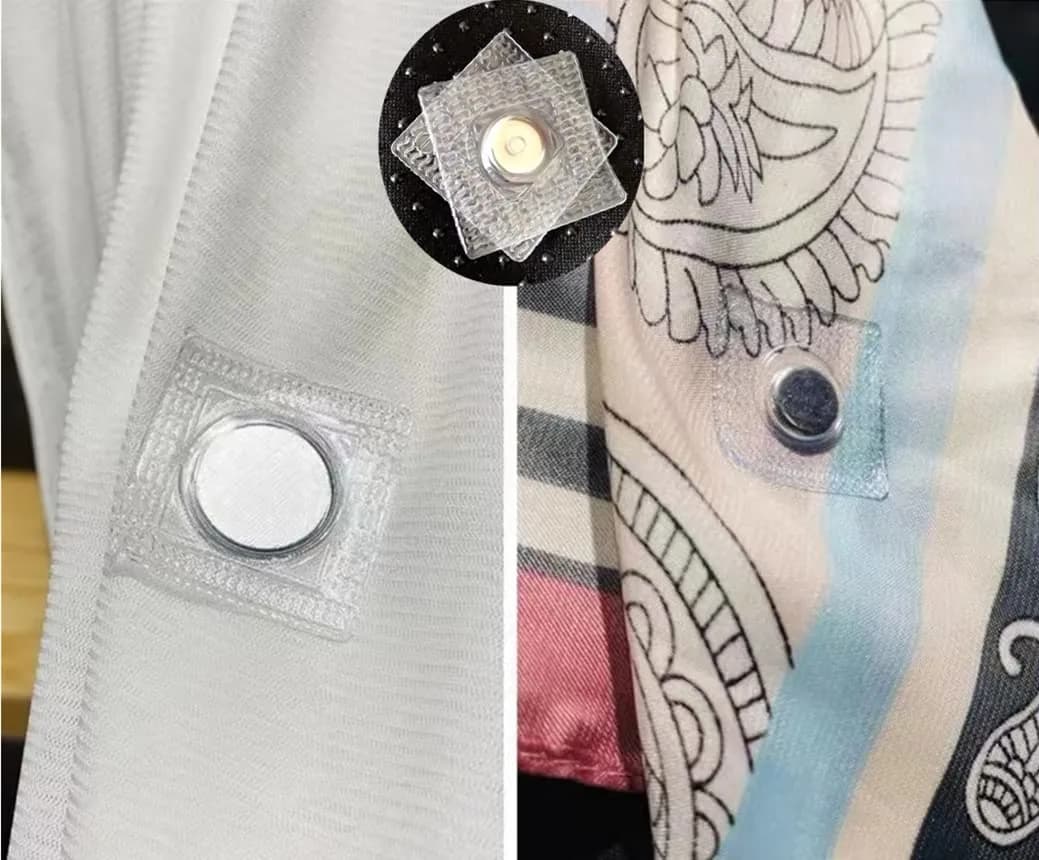 XILEWHZF Hidden Sew Magnetic Snaps 1.18 Inch (3cm) | 30 Pairs Invisible Purse Closure Fasteners | Strong PVC Magnet for DIY Craft Sewing - view 4