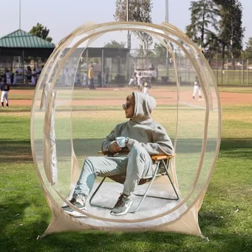 PrivatePod Sports Pod Pop-Up Weather Tent 40"x40"x62" | Cold Weather Sports Shelter for Outdoor Games thumbnail 1