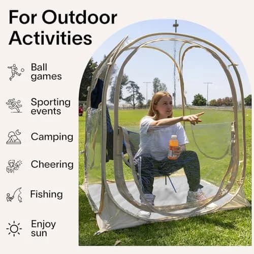 PrivatePod Sports Pod Pop-Up Weather Tent 40"x40"x62" | Cold Weather Sports Shelter for Outdoor Games thumbnail 5