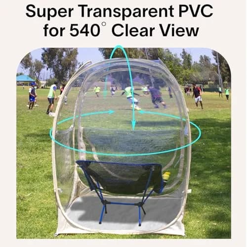 PrivatePod Sports Pod Pop-Up Weather Tent 40"x40"x62" | Cold Weather Sports Shelter for Outdoor Games thumbnail 6