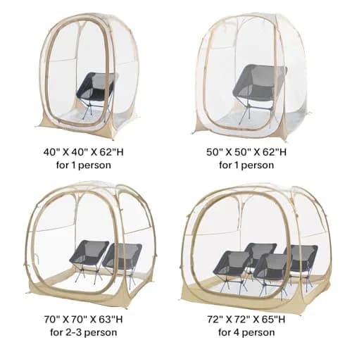 PrivatePod Sports Pod Pop-Up Weather Tent 40"x40"x62" | Cold Weather Sports Shelter for Outdoor Games thumbnail 7