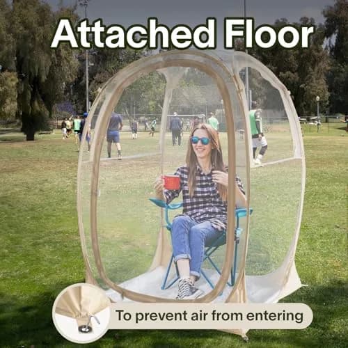 PrivatePod Sports Pod Pop-Up Weather Tent 40"x40"x62" | Cold Weather Sports Shelter for Outdoor Games thumbnail 3