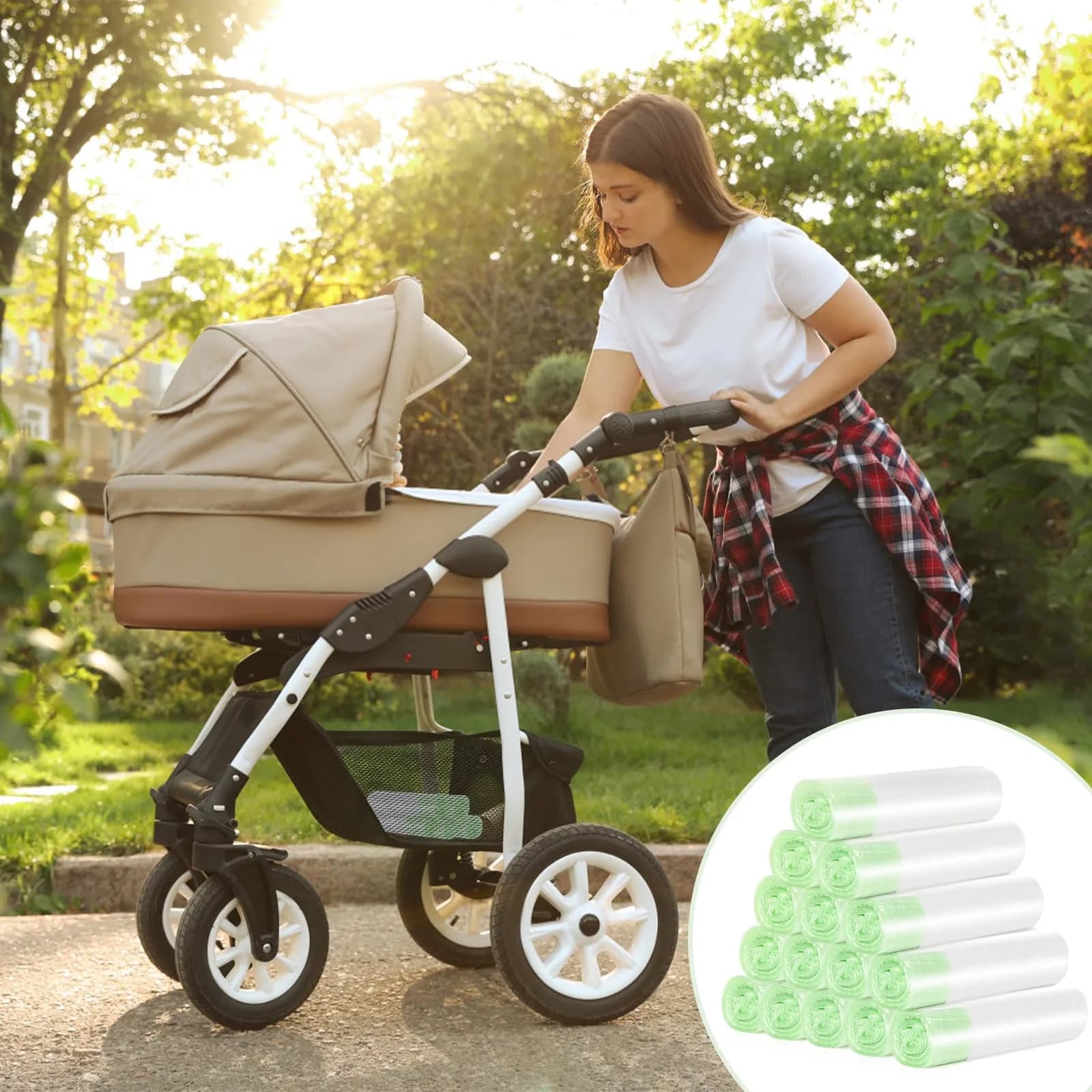Tebery 200 Pack Portable Potty Chair Liners with Drawstring, Transparent PE Bags | Travel & Home Use - view 5