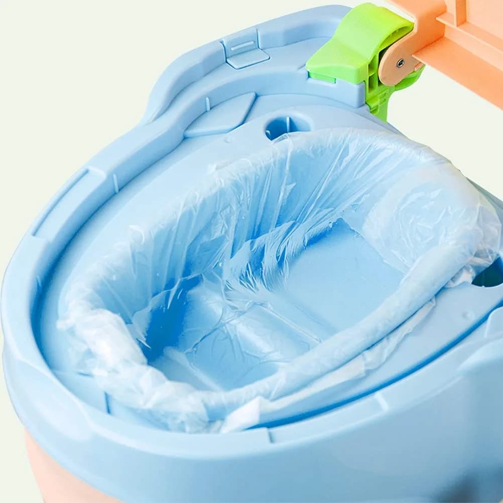 Tebery 200 Pack Portable Potty Chair Liners with Drawstring, Transparent PE Bags | Travel & Home Use - view 6