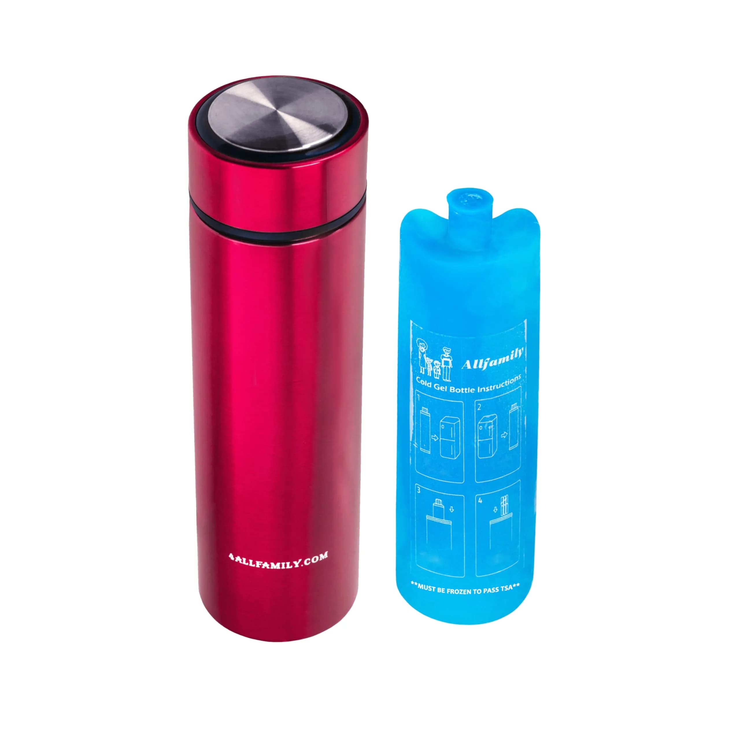 4ALLFAMILY Nomad Insulin Travel Case Cooler Red Medium | Keeps Medicine Cool for 27 Hours in 104°F Heat - main product image