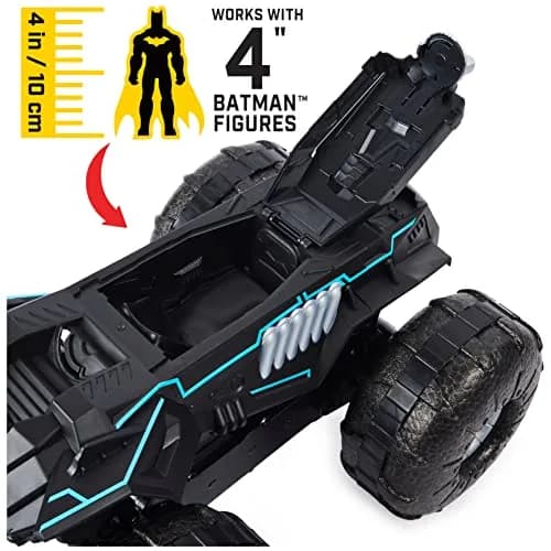 DC Comics All-Terrain Batmobile RC Vehicle 1:15 Scale Water-Resistant for Kids 4+ | Land & Water Adventure thumbnail 6