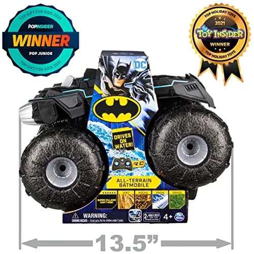 DC Comics All-Terrain Batmobile RC Vehicle 1:15 Scale Water-Resistant for Kids 4+ | Land & Water Adventure thumbnail 2