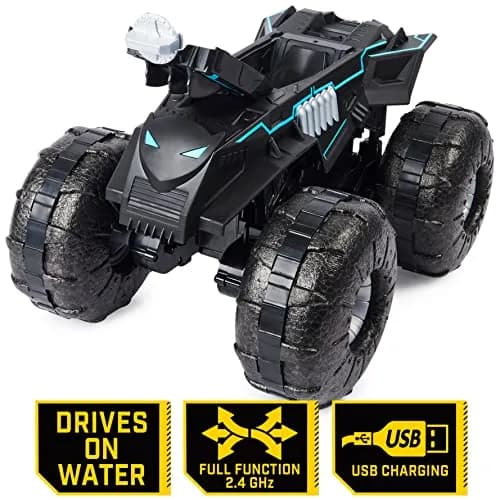 DC Comics All-Terrain Batmobile RC Vehicle 1:15 Scale Water-Resistant for Kids 4+ | Land & Water Adventure thumbnail 4