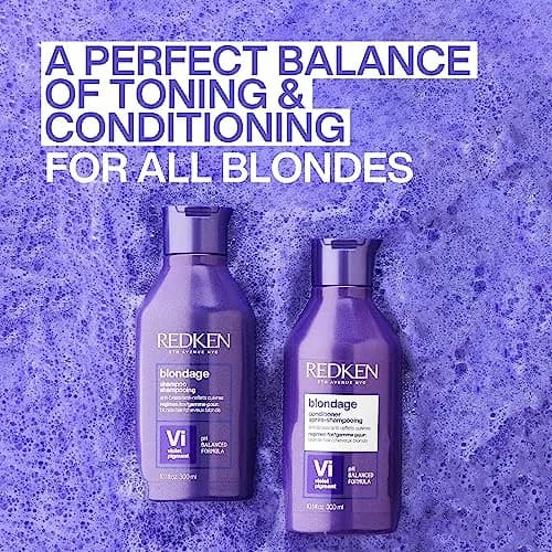 Redken Blondage Purple Conditioner 300ml (10.1 Fl Oz) | Tones Brassiness & Strengthens Blonde Hair thumbnail 5