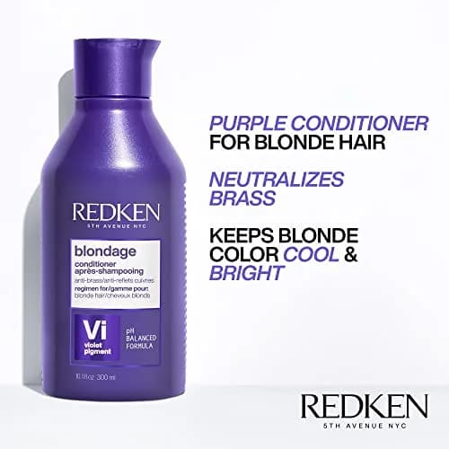 Redken Blondage Purple Conditioner 300ml (10.1 Fl Oz) | Tones Brassiness & Strengthens Blonde Hair thumbnail 2