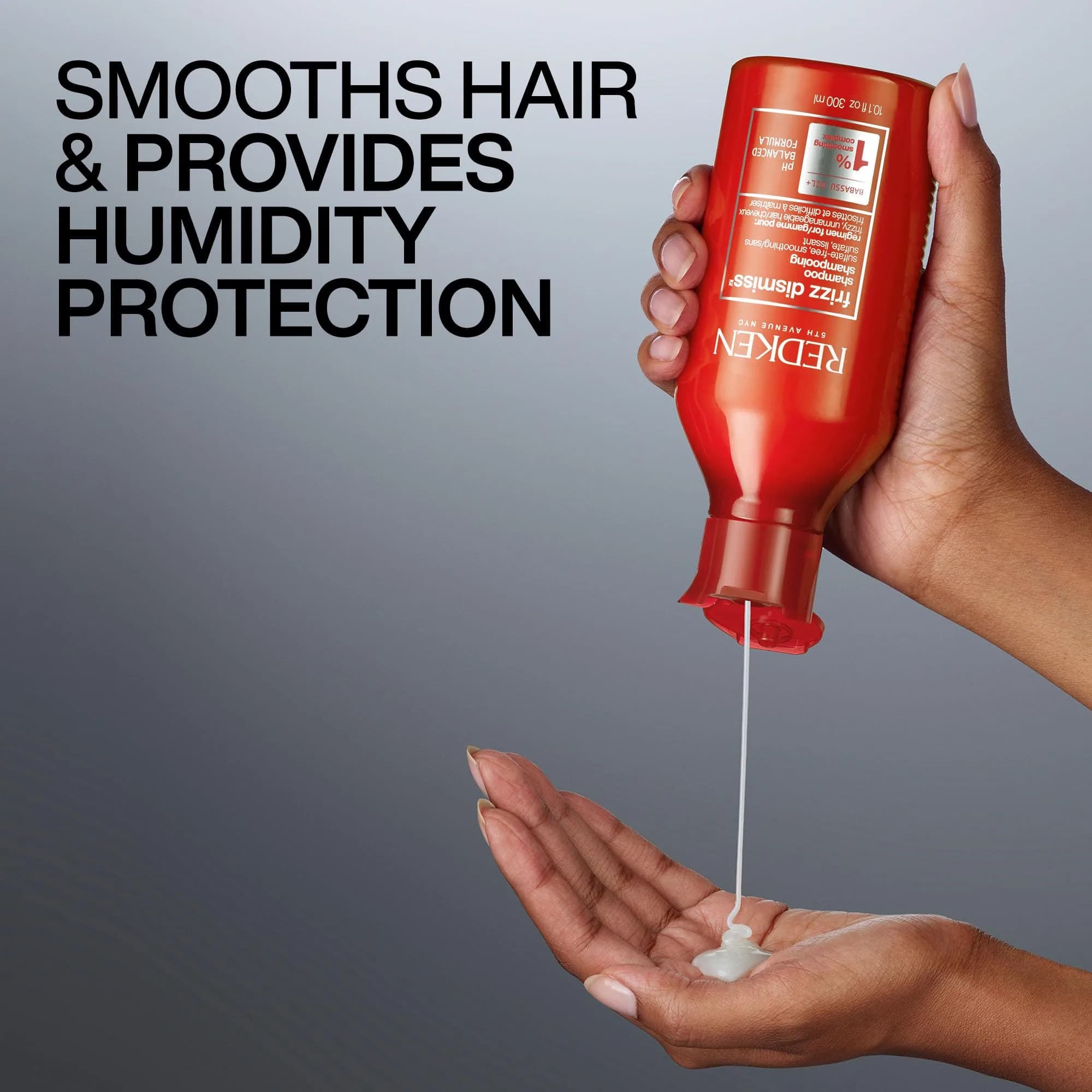 Redken Frizz Dismiss Shampoo for Frizzy Hair 300ml (10.1 Fl Oz) | Sulfate-Free Smoothing & Shine - view 5