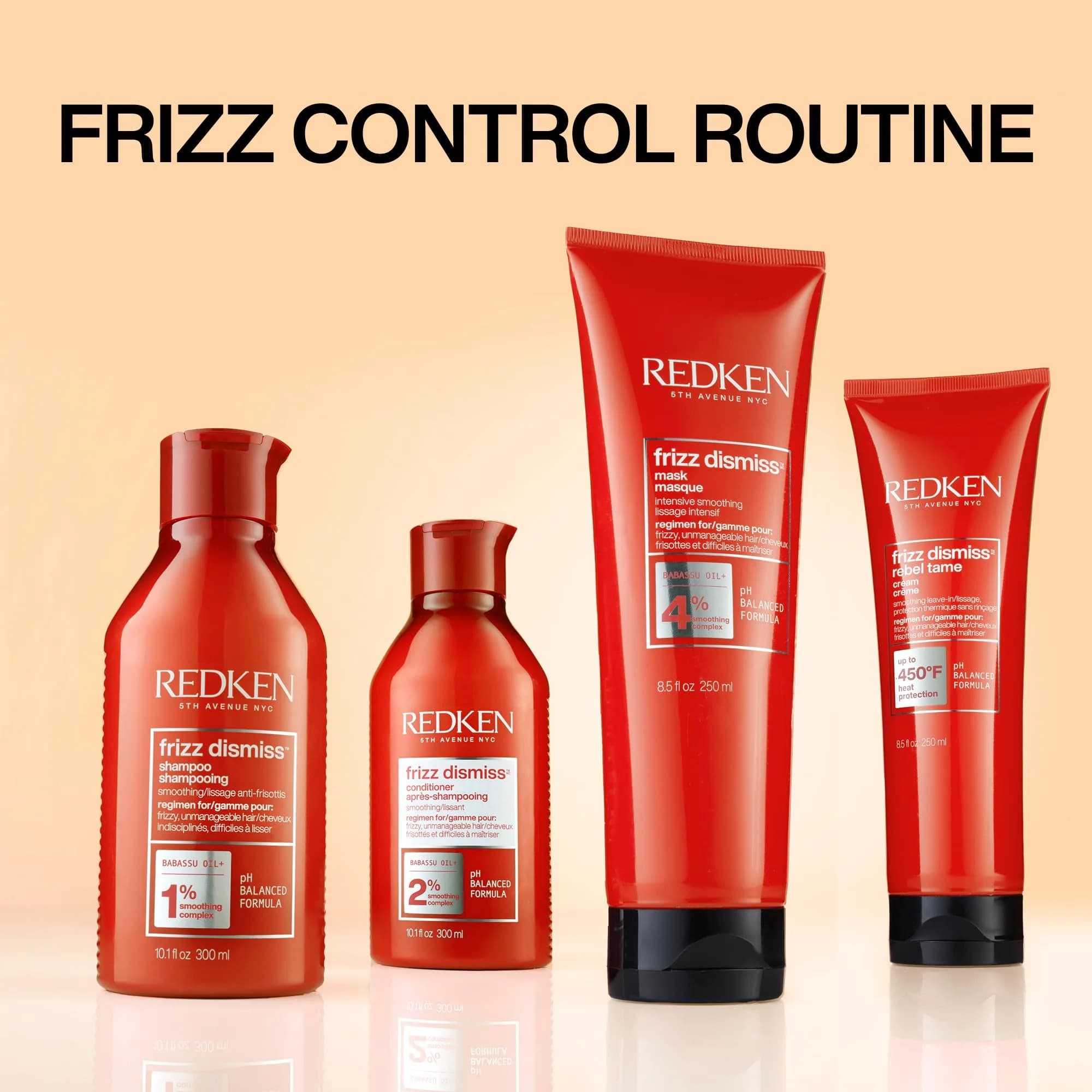 Redken Frizz Dismiss Shampoo for Frizzy Hair 300ml (10.1 Fl Oz) | Sulfate-Free Smoothing & Shine - view 7