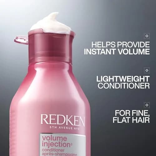 Redken Volume Injection Conditioner – For Fine Hair, 300ml (10.1 Fl Oz) | Lightweight Volumizing Formula thumbnail 2