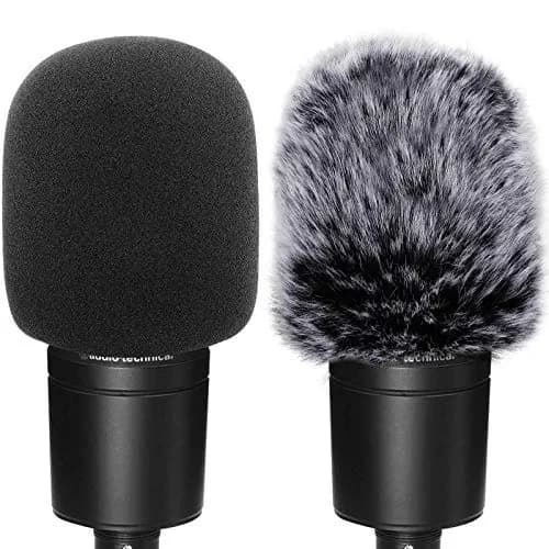 ChromLives Microphone Windscreen & Foam Cover Combo for Audio Technica at2020, at2035, at2500, at2050, at4040 | Noise Filter (115 chars) thumbnail 1