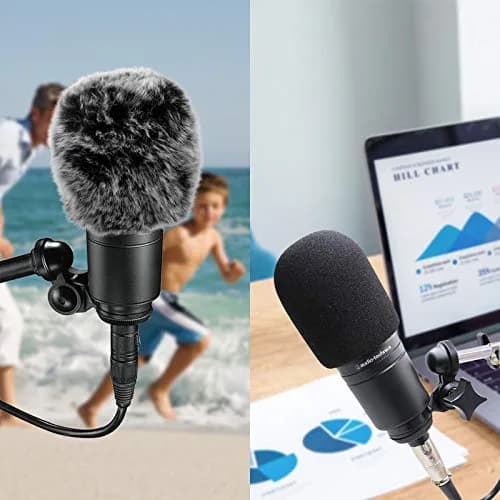 ChromLives Microphone Windscreen & Foam Cover Combo for Audio Technica at2020, at2035, at2500, at2050, at4040 | Noise Filter (115 chars) thumbnail 7