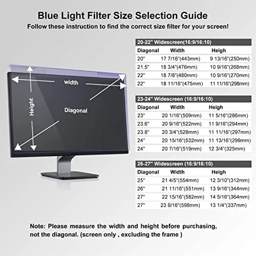 GUMIKE Anti Blue Light Screen Protector for 23-24 inch Monitors | Blocks 88% Blue Light thumbnail 2