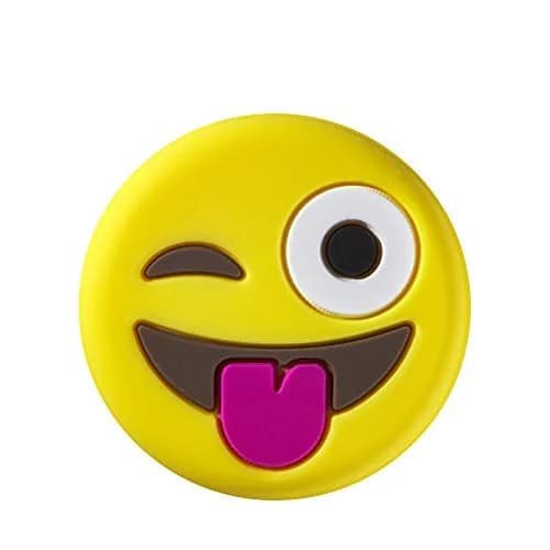 WILSON Emoti-Fun Tennis Dampeners - 2 Pack, Winking Tongue Out/Star Eyes Emojis, Yellow | Reduce Vibrations & Add Fun thumbnail 2