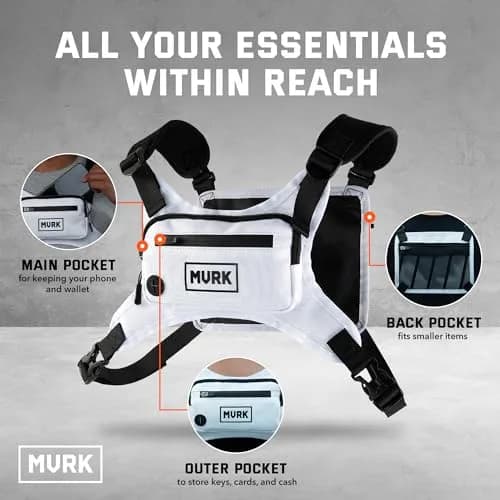 MVRK Water Resistant Running Vest Chest Pack | Lightweight Training Pack with Reflective Detail thumbnail 2