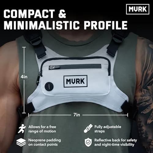 MVRK Water Resistant Running Vest Chest Pack | Lightweight Training Pack with Reflective Detail thumbnail 3
