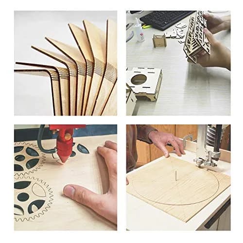 Craftiff Plywood Sheet Board 22 x 12 inch | A Grade, 1.5mm Thick, Pack of 10, Unfinished Basswood thumbnail 4