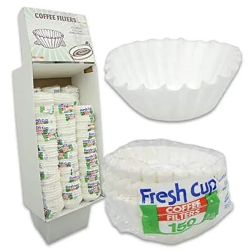Fresh Cup Paper Coffee Filters 150ct | 8-12 Cup Pack of 2 | White Paper Coffee Filters for Coffee Maker thumbnail 1
