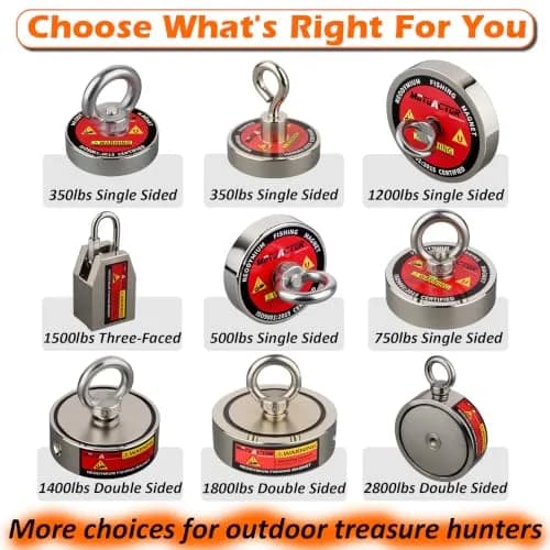 MUTUACTOR Heavy Duty Fishing Magnet Kit | 500lb Neodymium Magnets with 65Ft Rope & Grappling Hook for Underwater Recovery thumbnail 8