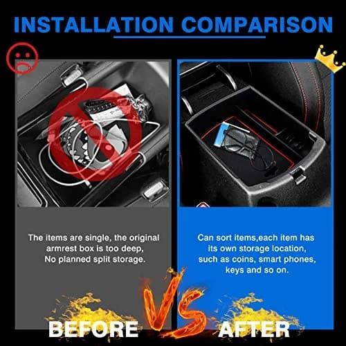Autorder Center Console Organizer for Kia Soul 2020-2026 | ABS Plastic Armrest Storage Box with 2 Color Mats thumbnail 5
