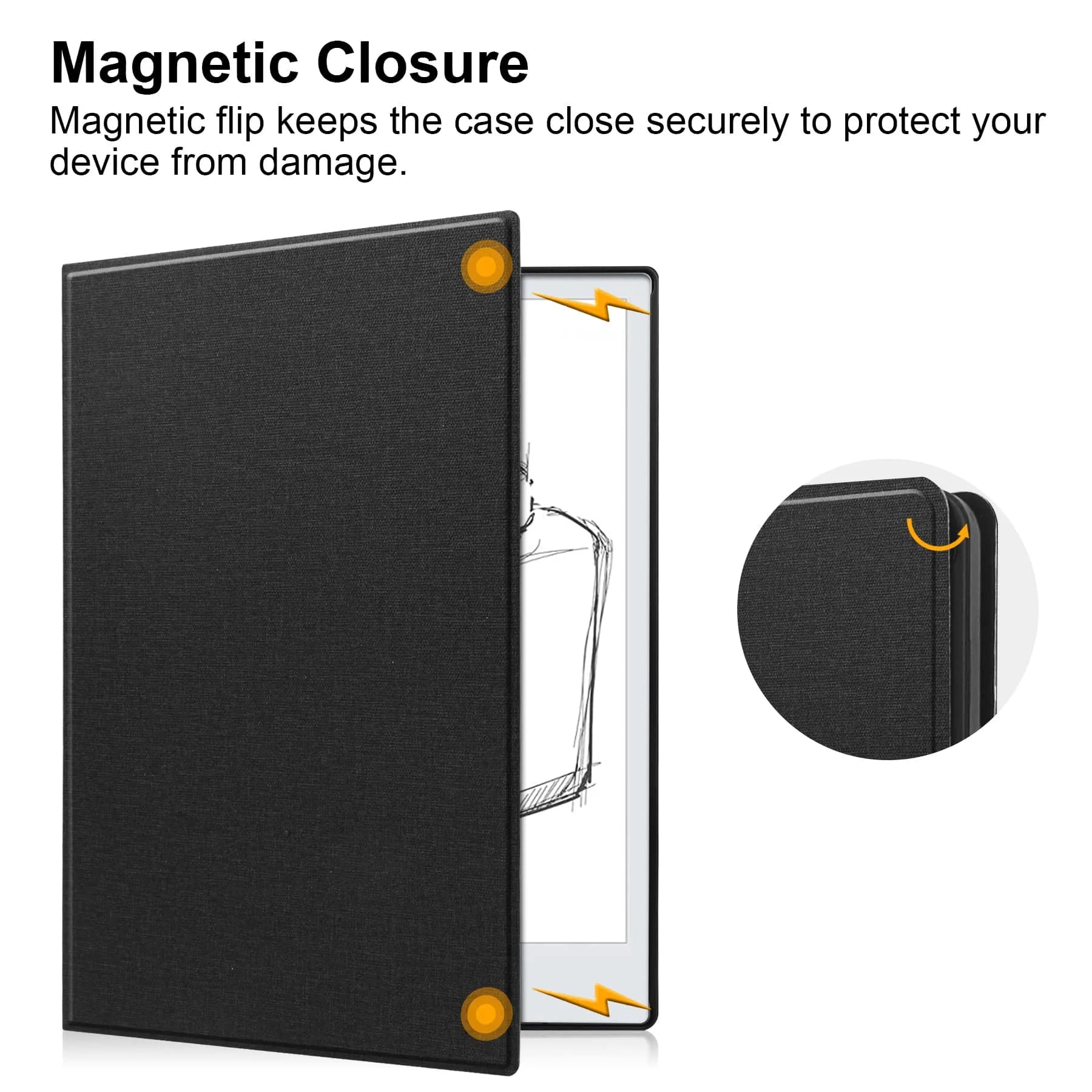 KuRoKo Black Case for Remarkable 2 Tablet | Slim Stand Hard Back Shell with Pen Holder (10.3-inch) - view 5