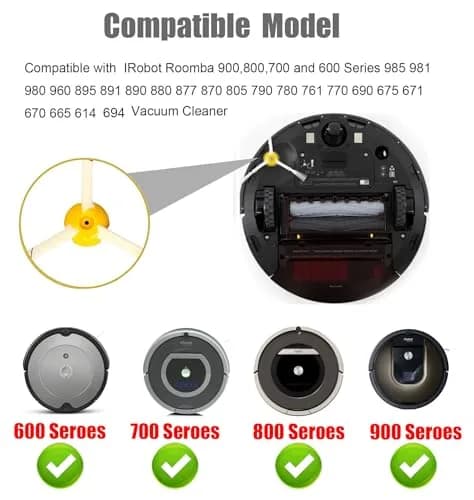 Detetap Side Brush Replacement for iRobot Roomba 900 Series | Easy to Install & Durable Nylon (6-Pack) thumbnail 2