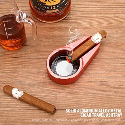 CiTree Cigar Travel Ashtray, Metal (Rose Gold) | Modern Aluminum Design, Compact & Durable thumbnail 6