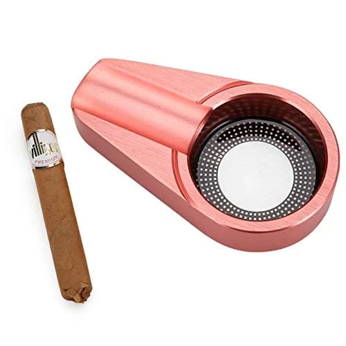 CiTree Cigar Travel Ashtray, Metal (Rose Gold) | Modern Aluminum Design, Compact & Durable thumbnail 3