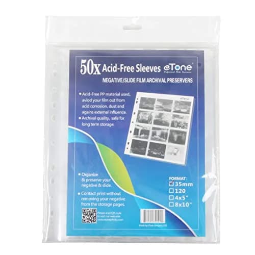 eTone Archival Storage Sheets 100x135mm (100 Pages) | Protects 35mm Film Negatives thumbnail 6
