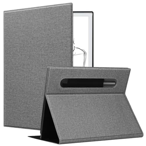 KuRoKo Case for Remarkable 2 Tablet, Slim Hard Back Shell with Pen Holder & Stand, Light Gray (10.3" Screen) thumbnail 1