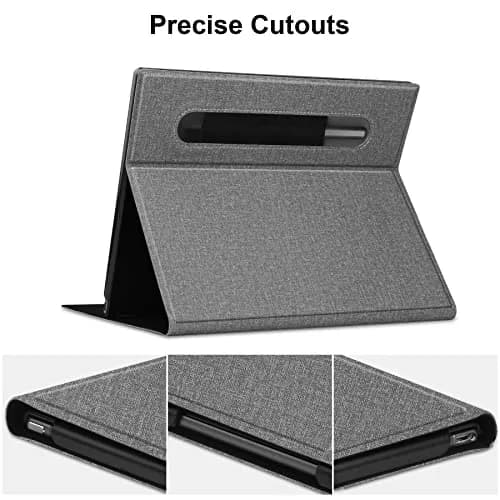 KuRoKo Case for Remarkable 2 Tablet, Slim Hard Back Shell with Pen Holder & Stand, Light Gray (10.3" Screen) thumbnail 2