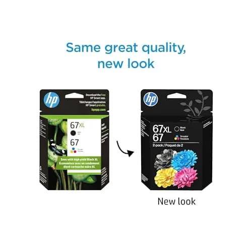 HP Original 67XL Black / 67 Tri-Color Ink Cartridges (2-Pack) | Fade-Resistant Documents & Brilliant Images thumbnail 3