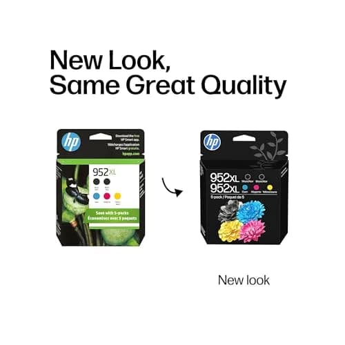 HP Original 952XL Black, Cyan, Magenta, Yellow High-Yield Ink Cartridges (5-Pack) | Fade-Resistant Documents & Brilliant Images thumbnail 3