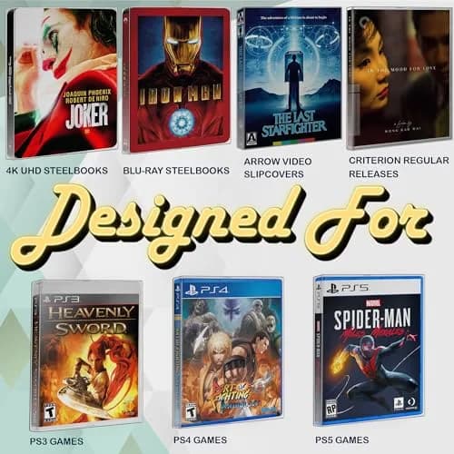 MALKO SteelBook Protector Sleeves 20 Pack Clear Plastic Cases with 2 Tabs | Recyclable, Acid-Free, Easy Identification thumbnail 4