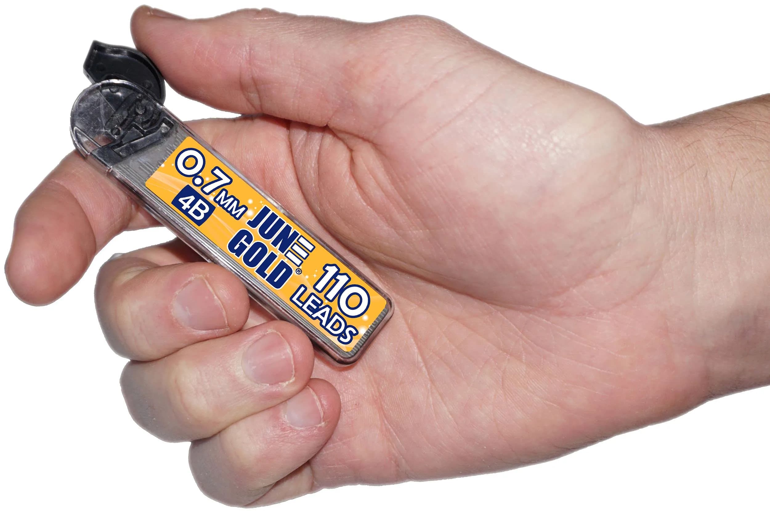 June Gold 0.7 mm 4B Graphite Lead Refills, 4 Dispensers x 110 Pieces Each - view 2