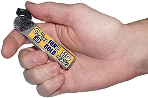 June Gold 0.7 mm 4B Graphite Lead Refills, 4 Dispensers x 110 Pieces Each thumbnail 2