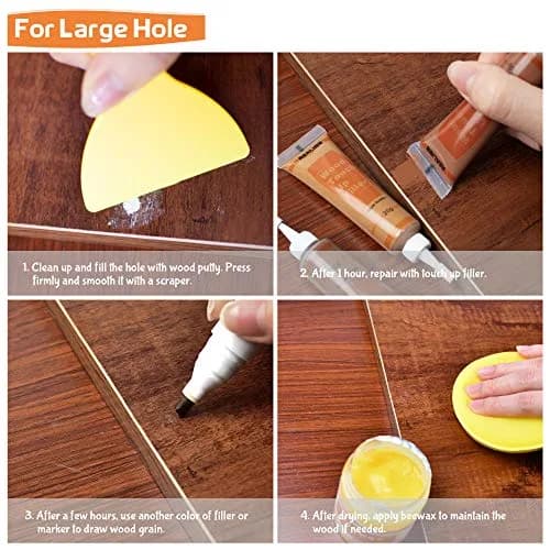 REALINN Wood Furniture Repair Kit- Set of 28 - Touch Up Markers | Fillers with Wood Putty for Scratch & Crack Repair thumbnail 5