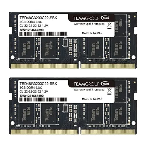 TEAMGROUP Elite DDR4 RAM 16GB (2x8GB) 3200MHz PC4-25600 CL22 SODIMM thumbnail 1